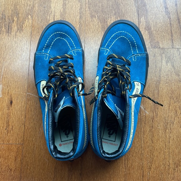 Vans + Parks Project Blue Suede Hightops - Picture 4 of 8